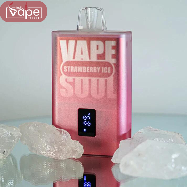 Strawberry ice - Vapesoul LCD (12000 Puffs) - India Vape Store