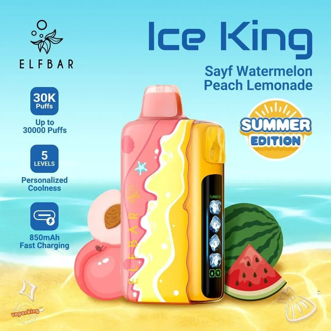 Elf Bar Ice King Sayf Watermelon Peach Lemonade