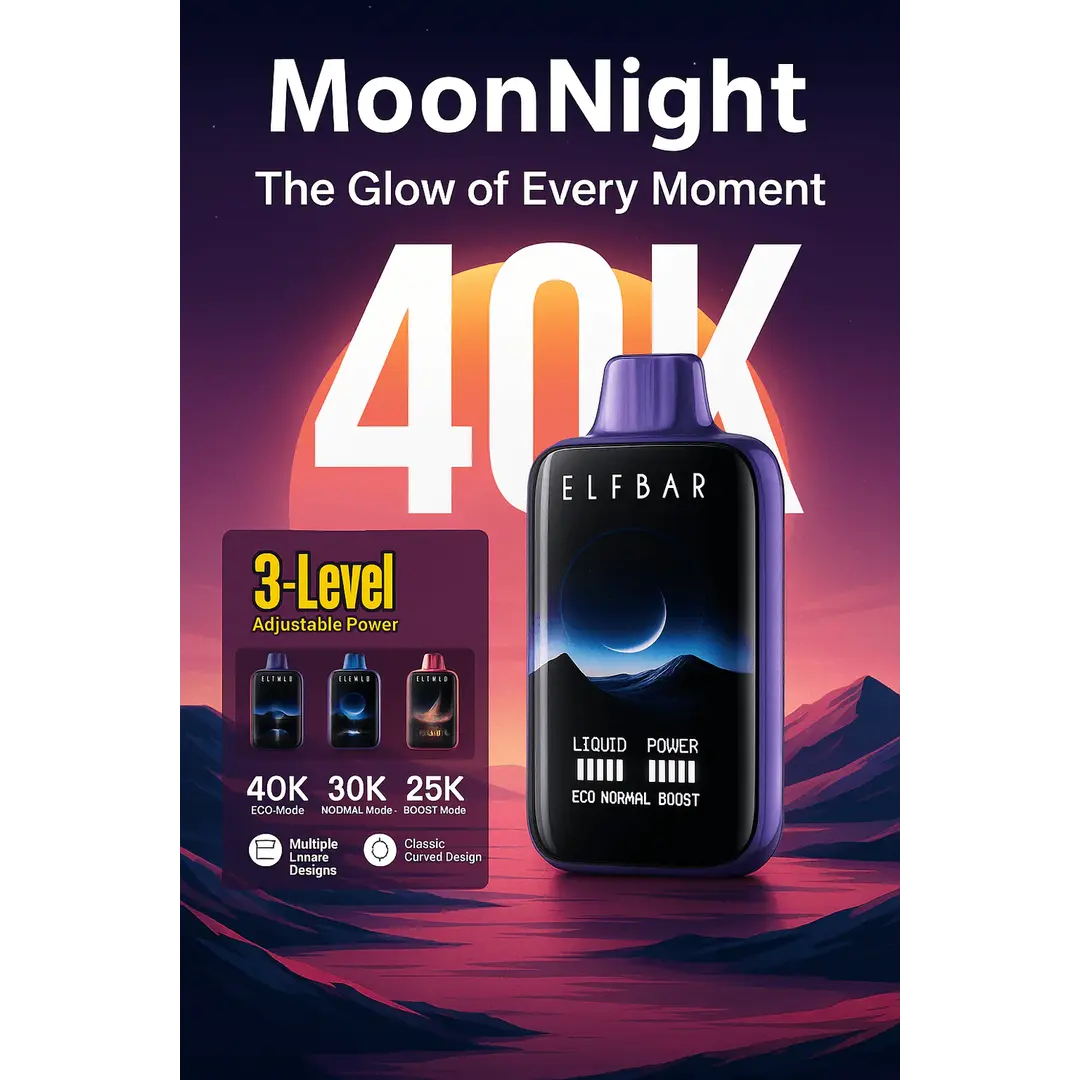 Elf Bar Moon Night 40K Puffs – Strawberry Kiwi Ice