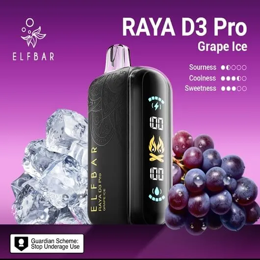 Elf bar Raya d3 pro -30k Grape ice