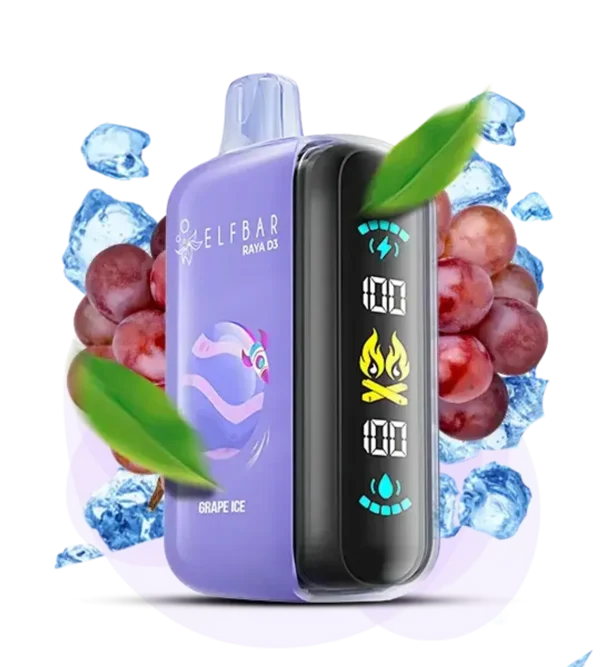 Elf bar raya D3 Grape Ice – 25000
