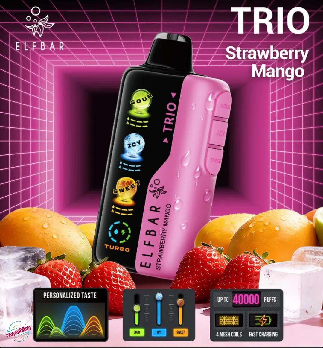 Buy Elf Bar Trio – Strawberry Mango – 40k Puffs