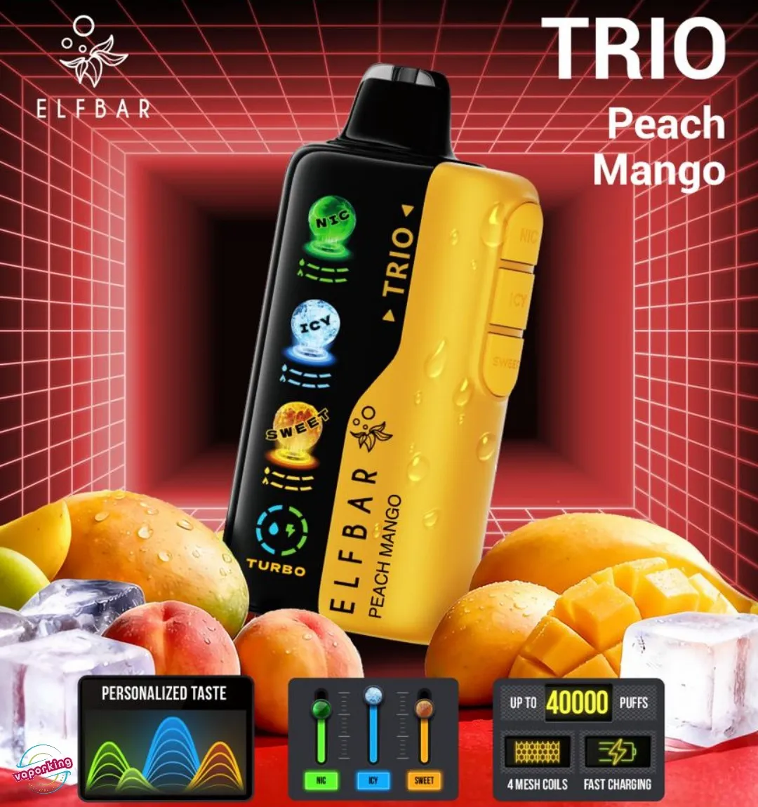 Elf Bar Trio - 40000 Puffs - Peach Mango