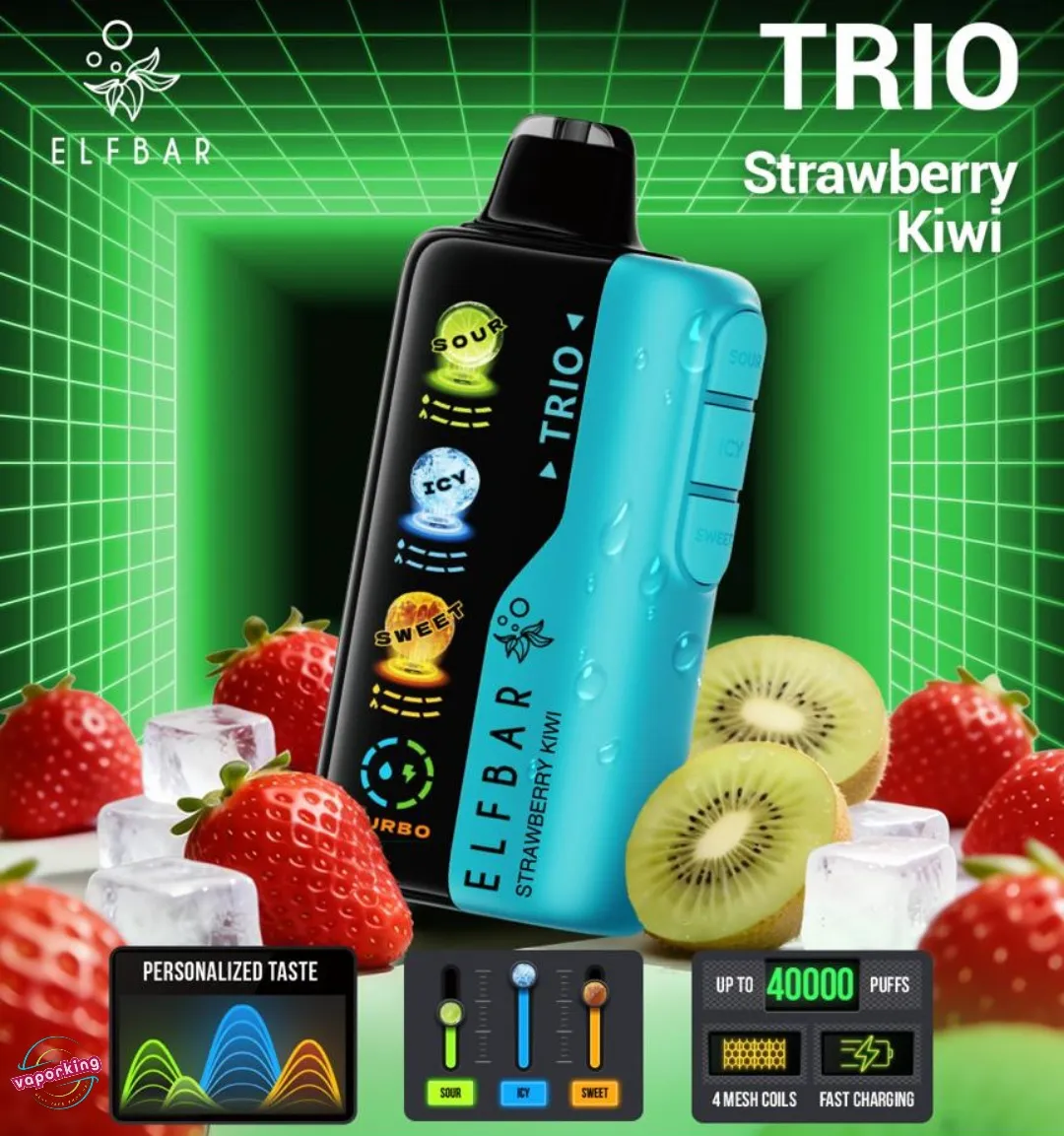 Elf Bar Trio 40K Puffs Strawberry Kiwi
