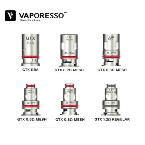 Vaporesso GTX Replacement Coil Series (5-Pack) 1