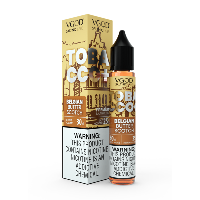 VGOD Tobacco Plus Belgian Butterscotch SaltNic Premium VGOD Vape Juice