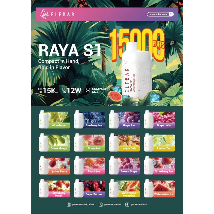 ELF BAR RAYA S1 15K Puffs – Honeydew Mix