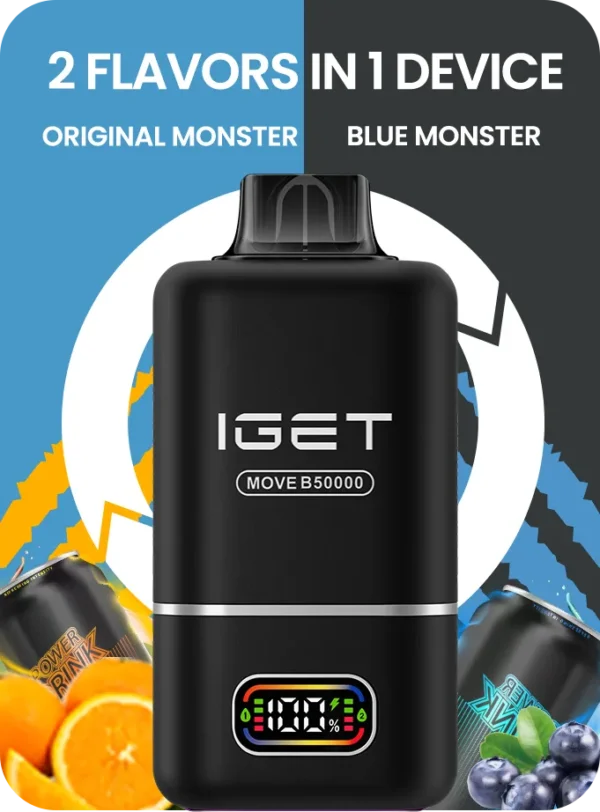 IGET Move B50000 – Original Monster + Blue Monster (2 Flavors in 1 Device)